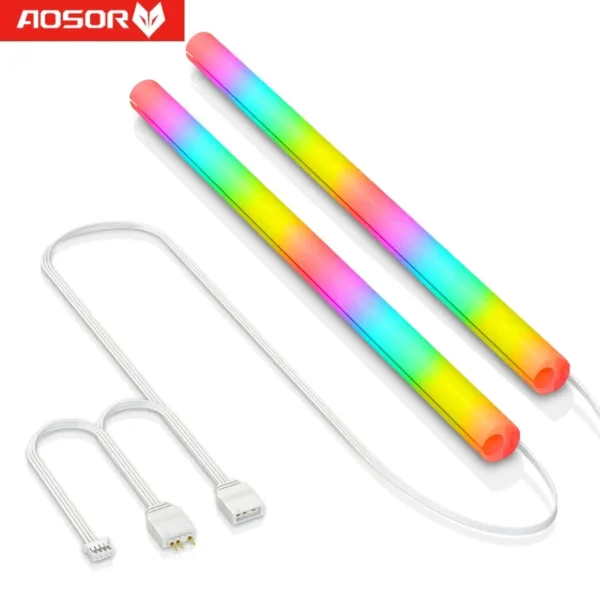 ท่อชุดน้ำ Coolmoon AOSOR ST350 Neon Light Tube vest casing ARGB 3pin 5V for Liquid cooling