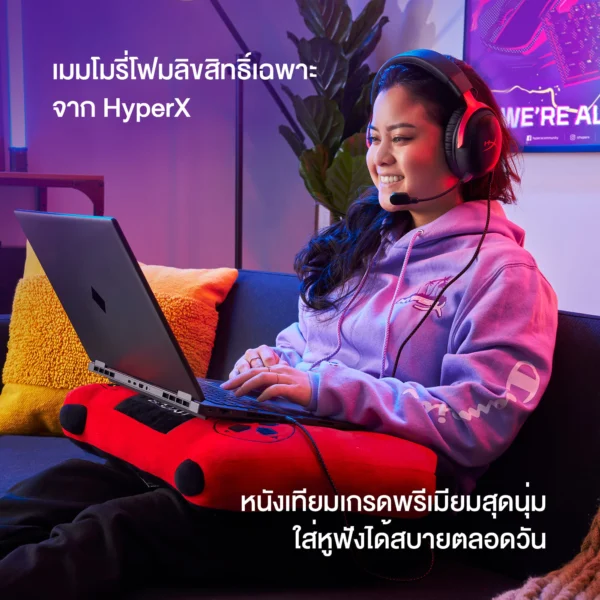 HyperX Cloud III Gaming Headset หูฟังมีสาย หูฟังเกมมิ่ง (Black-Red)